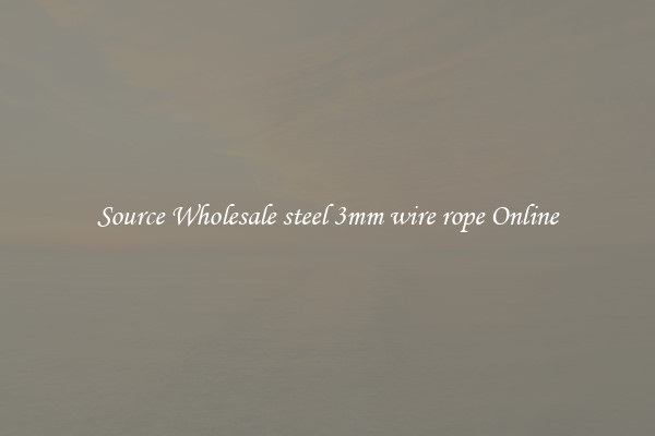 Source Wholesale steel 3mm wire rope Online