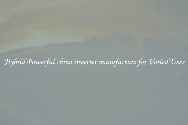 Hybrid Powerful china inverter manufacture for Varied Uses