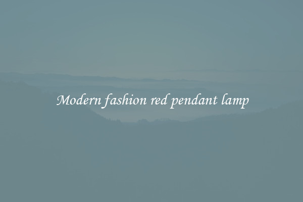 Modern fashion red pendant lamp