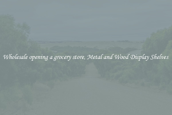 Wholesale opening a grocery store, Metal and Wood Display Shelves 