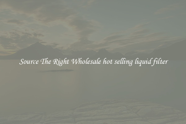 Source The Right Wholesale hot selling liquid filter