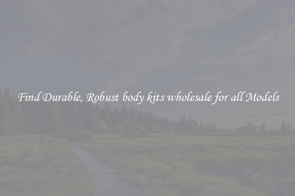 Find Durable, Robust body kits wholesale for all Models