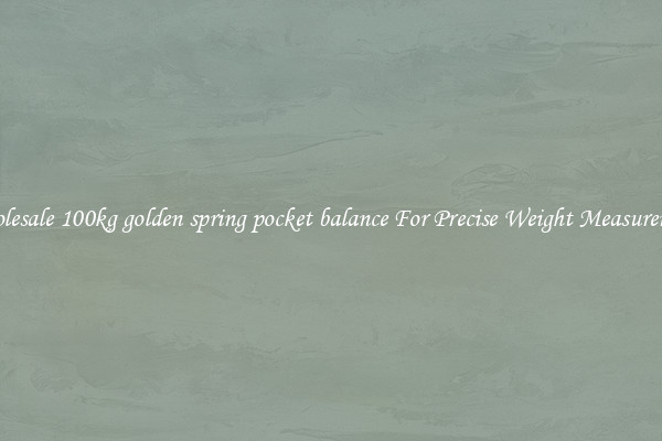 Wholesale 100kg golden spring pocket balance For Precise Weight Measurement