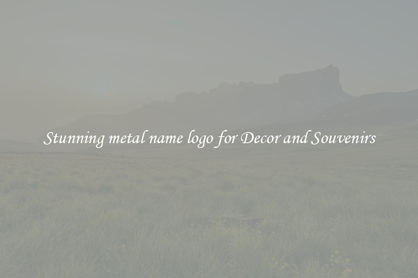 Stunning metal name logo for Decor and Souvenirs