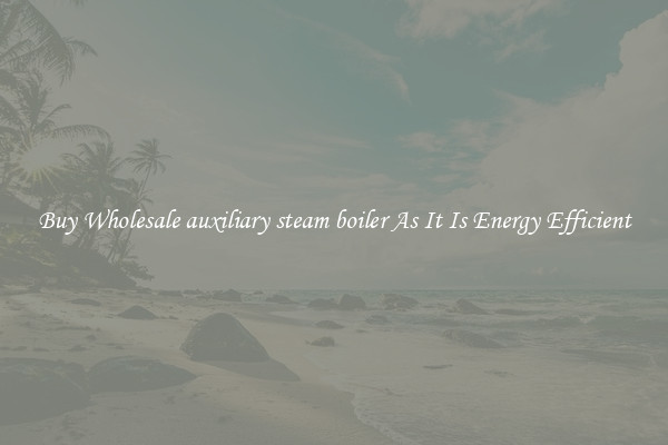 Buy Wholesale auxiliary steam boiler As It Is Energy Efficient