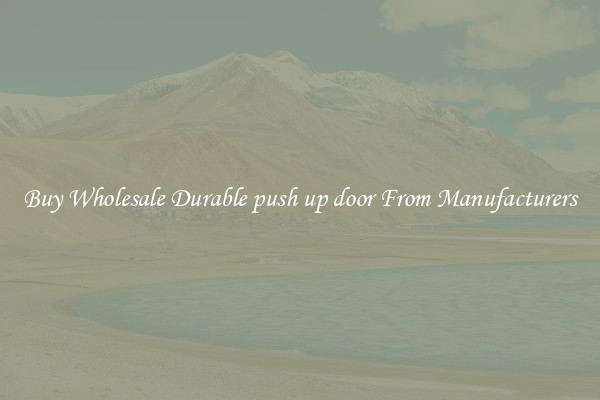 Buy Wholesale Durable push up door From Manufacturers