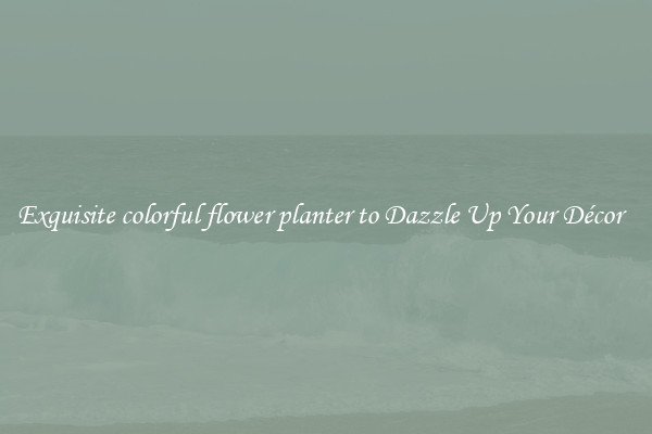 Exquisite colorful flower planter to Dazzle Up Your Décor  