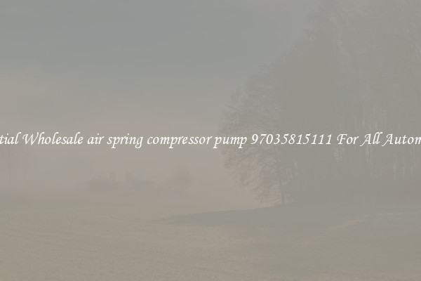 Essential Wholesale air spring compressor pump 97035815111 For All Automotives